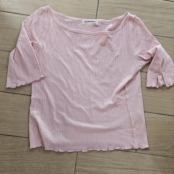 Free People Women's Sweet & Salty Pointelle Top - Picture 5 of 6